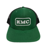 KMC Green hat with black mesh
