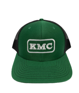 KMC Green hat with black mesh