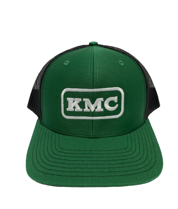 KMC Green hat with black mesh