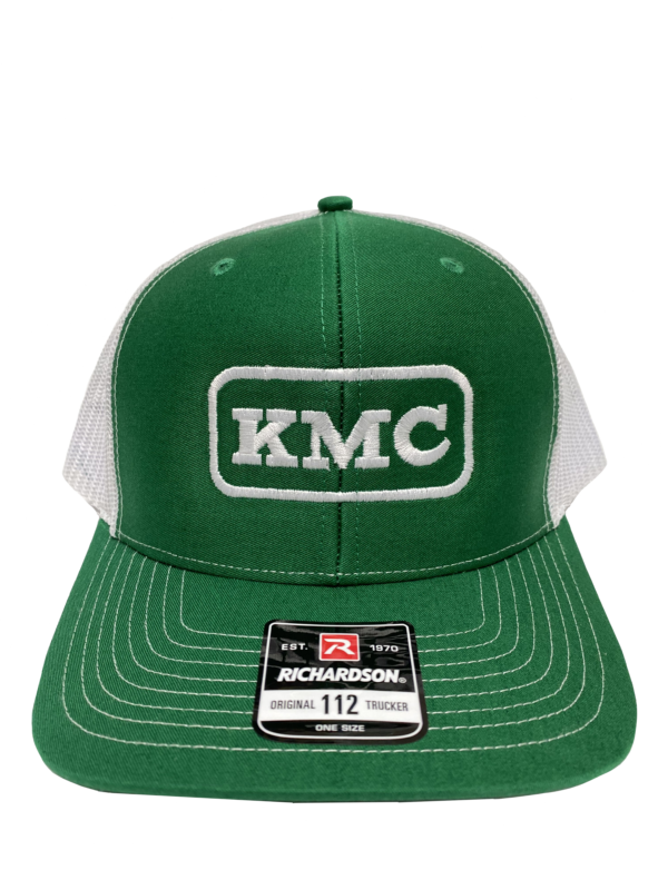KMC Green Hat with white mesh